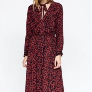Zara Leopard Print Midi Dress